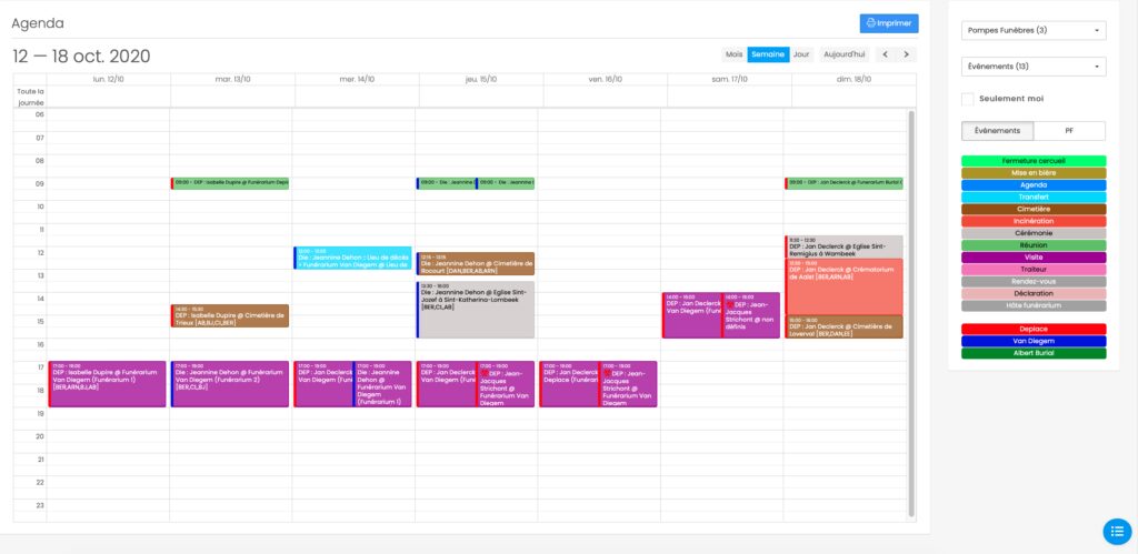 Funeral Manager - agenda