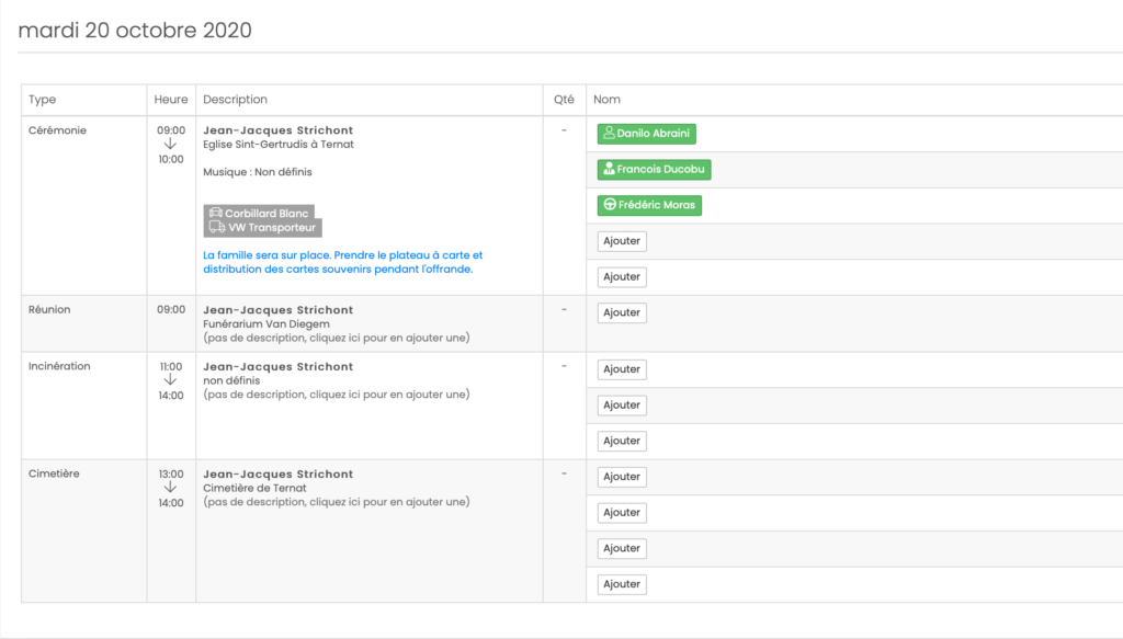 Funeral Manager - planning
